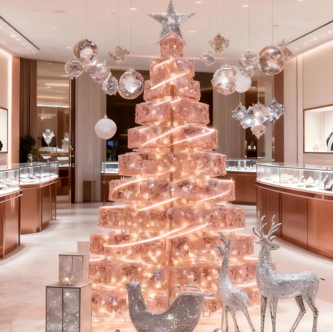 融润展柜丨当圣诞点亮橱窗，微笑与美好不期而遇 